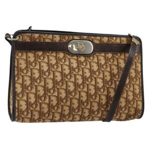 Christian Dior Vintage Trotter Canvas Brown Canvas Shoulder Bag Bag